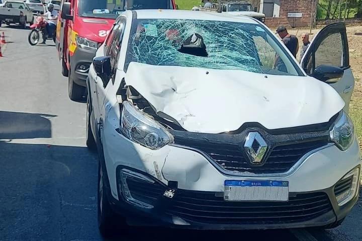 Colisão entre carro e bibicleta deixa ciclista ferido na SC-108