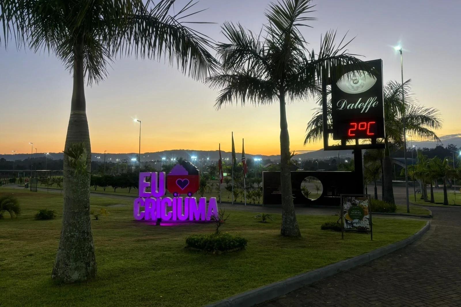 Criciúma amanhece com 2°C e registra menor temperatura do ano nesta quinta-feira