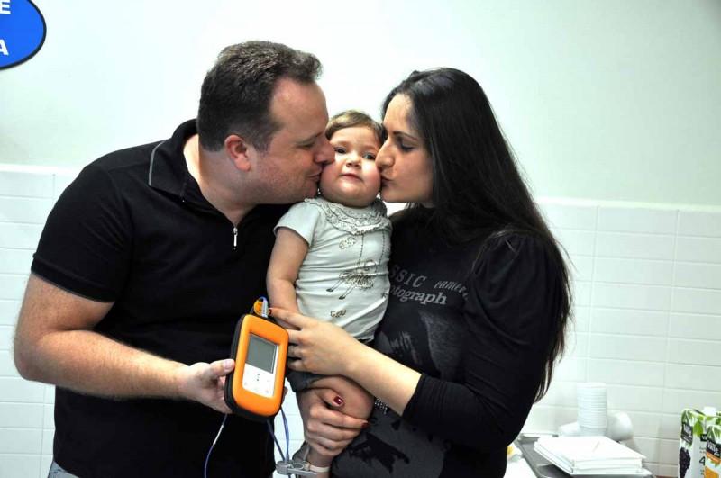 Embaixadores do teste do coraçãozinho visitam Hospital São Donato
