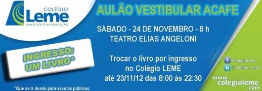 Aulão vestibular Acafe no teatro Elias Angeloni