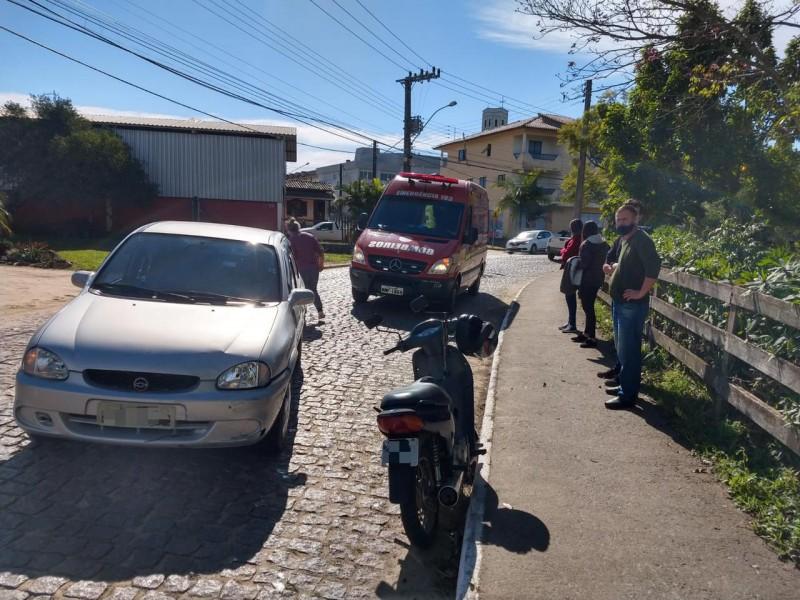 Motociclista fica ferido em acidente no distrito de Estação Cocal