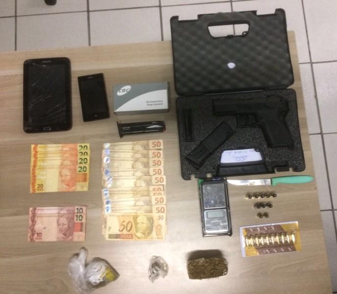 Polícia Civil prende dois traficantes e apreende pistola