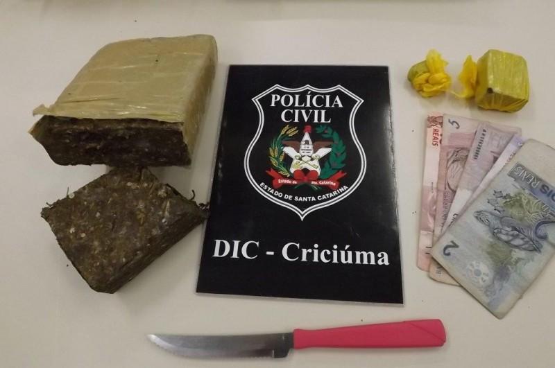 Adolescente de 17 anos é apreendido com mais de 600 gramas de maconha 