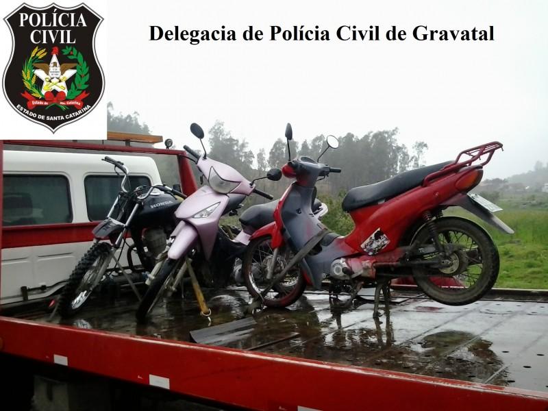 Polícia Civil recupera três motos roubadas 