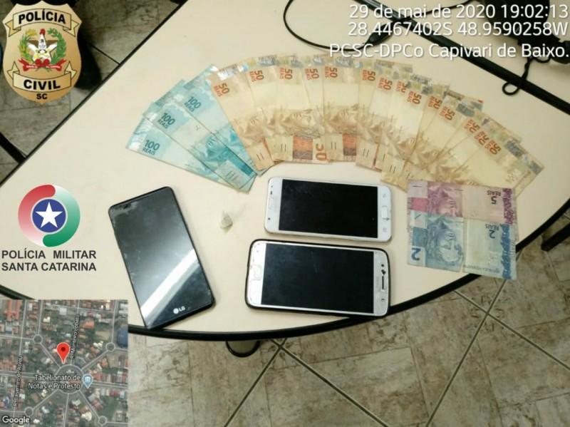 Trio suspeito de traficar drogas é preso durante operação envolvendo Polícia Militar e Polícia Civil