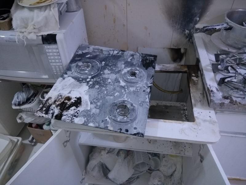 Incêndio causado por fogão é controlado no bairro comerciário