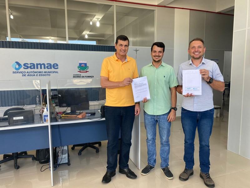Morro da Fumaça recebe primeira parte do projeto do Sistema de Esgotamento Sanitário