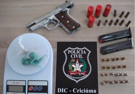 Detida quadrilha de traficantes que agia em Criciúma