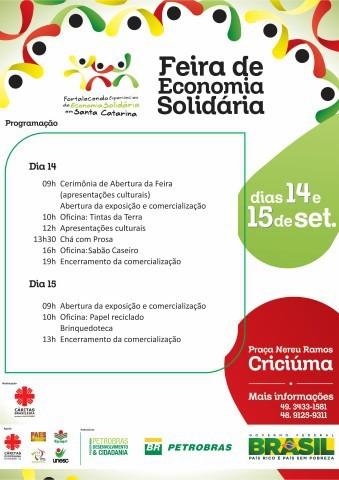 Empreendimentos solidários participam de Feira Regional de Economia