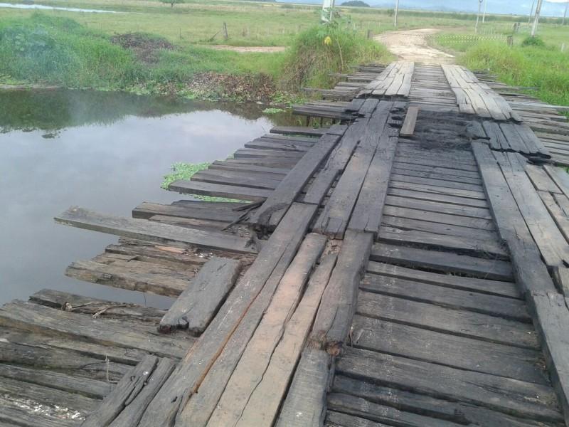 Ponte da comunidade de Jabuticabeira está interditada