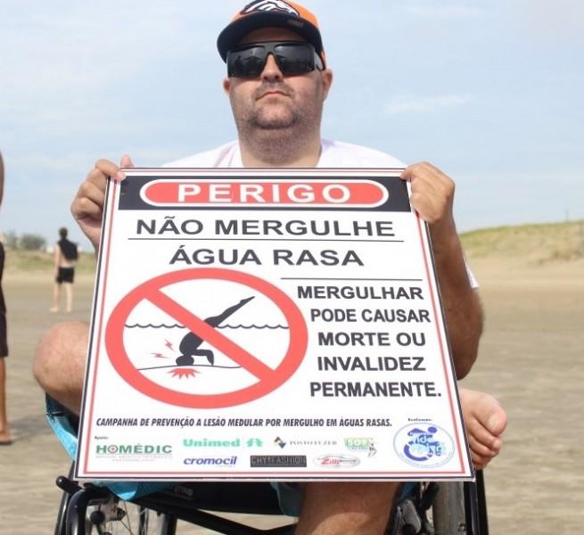 Campanha chama a atenção para o mergulho em água rasa 