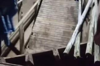 Passarela desaba no Réveillon e deixa feridos em Balneário Rincão