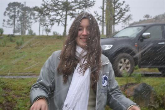 Serra catarinense registra neve pelo segundo dia seguido