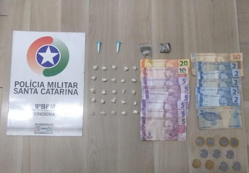 Mulher é presa e adolescente apreendida por tráfico de drogas no Cristo Redentor
