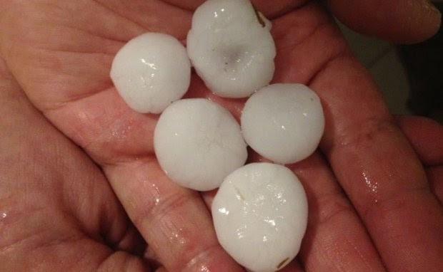 Frente fria provocou chuva, raios e temporais de granizo pelo Estado 