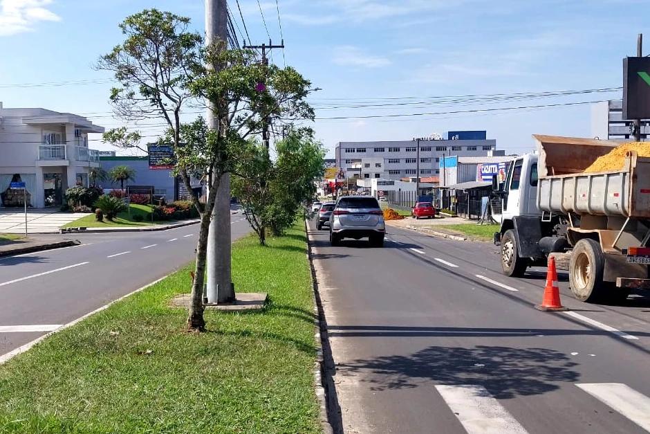 Avenida Gabriel Zanette estará com uma pista interditada para obras durante esta semana em Criciúma