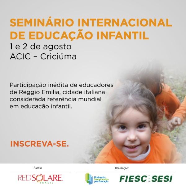Sesi promove Seminário Internacional de Educação Infantil 