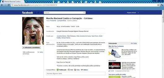 Em Criciúma, grupo organiza marcha contra a corrupção