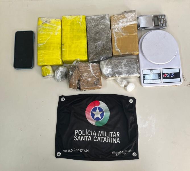Criciúma: Polícia Militar apreende mais de três quilos de droga