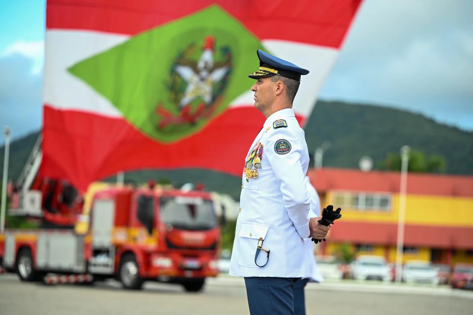 Coronel Fabiano de Souza reassume o comando-geral do Corpo de Bombeiros Militar de SC