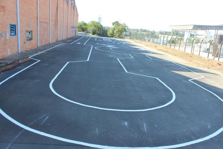ASTC faz pintura de faixas de novo local para testes para CNH