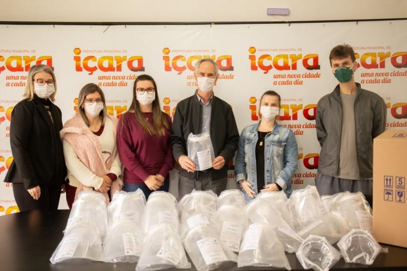 Secretaria de Saúde de Içara recebe doação de 70 máscaras