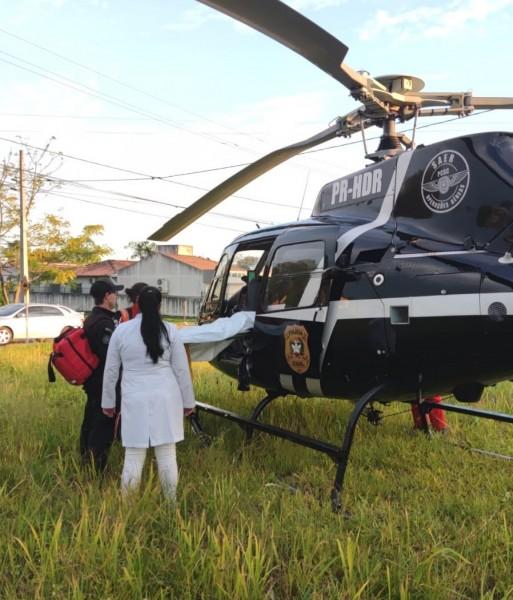 Criança cai de bicicleta, sofre traumatismo cranioencefálico e acaba socorrida pelo Sarasul 