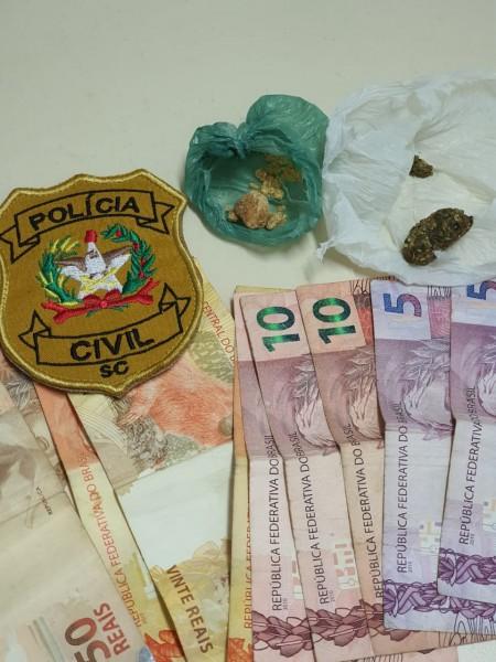 Polícia Civil de Turvo prende dois traficantes em operação
