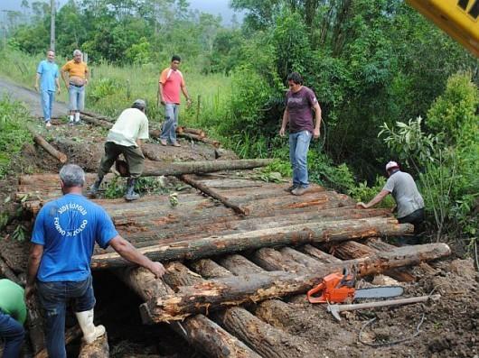 Pontes reconstruídas em Siderópolis