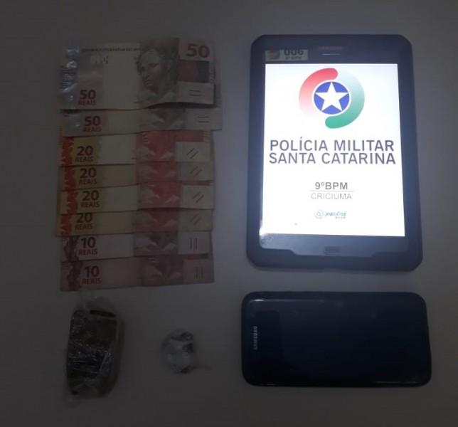 Dois são detidos por tráfico de drogas em Criciúma 