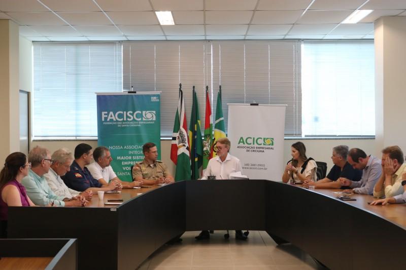 Segurança pública pauta reunião da diretoria da Acic