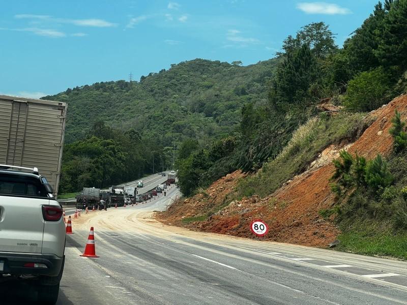 BR-101: Morro dos Cavalos registra filas de mais de 16 quilômetros 