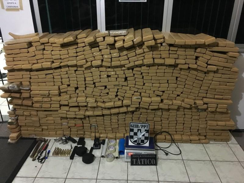 Mais de 600 kg de maconha apreendidos pela PM