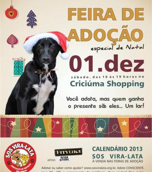 Feira de adoção S.O.S. Vira-Lata no Criciúma Shopping