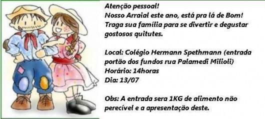 Solidariedade também faz parte de festa julina