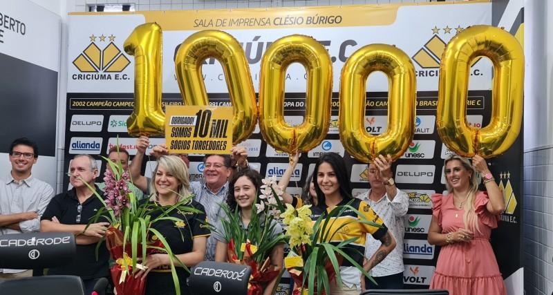 Meta atingida: Criciúma passa da marca de 10 mil sócios torcedores
