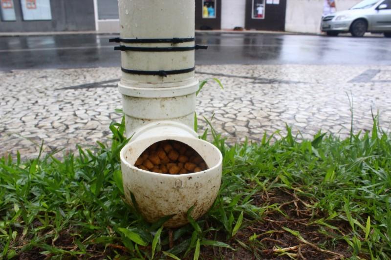 Recipientes de ração em praças públicas geram discussão na Câmara