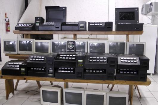 Máquinas caça-níqueis apreendidas em Criciúma