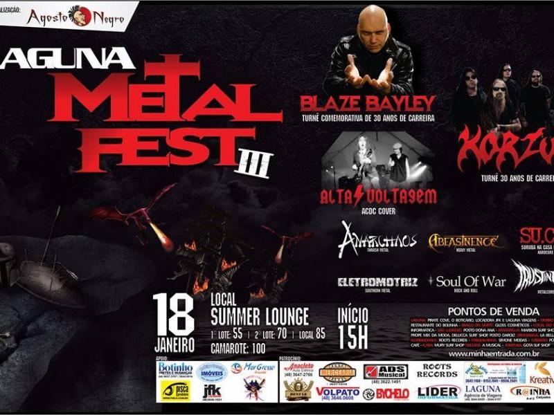 Blaze Bayley é a atração do 3º Laguna Metal Fest