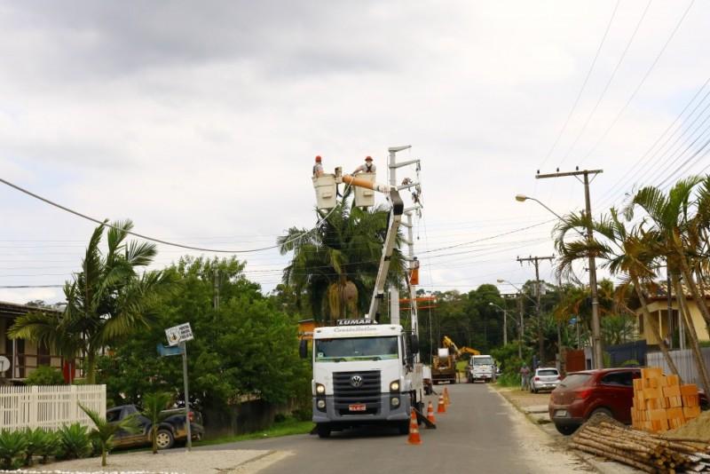 Cabos da Linha de Transmissão 69kV começam a ser lançados