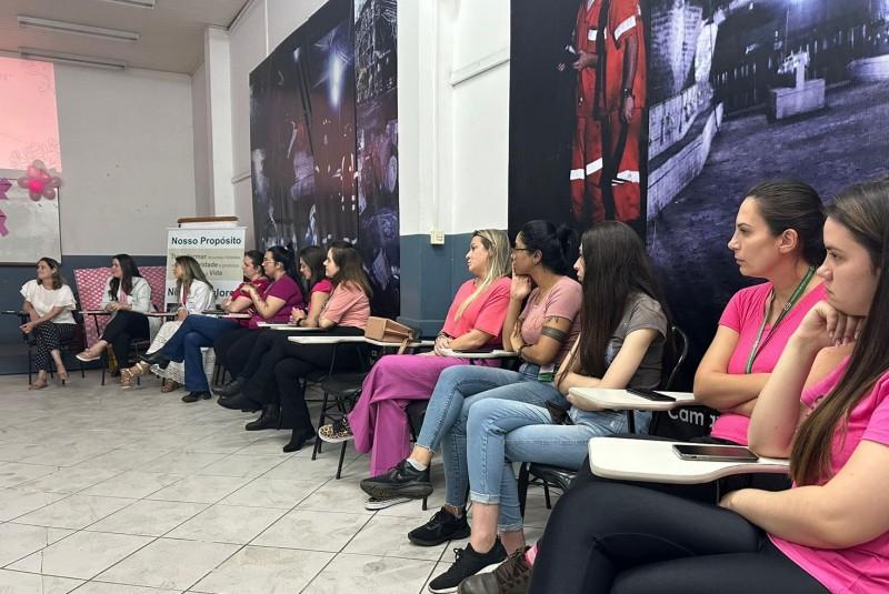 Dia do Rosa sensibiliza colaboradoras da Carbonífera Metropolitana