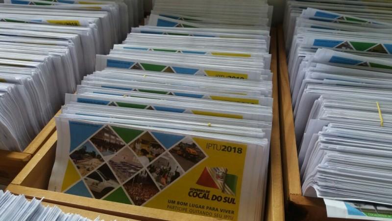 Carnês de IPTU podem ser retirados na prefeitura a partir do dia 11 de fevereiro