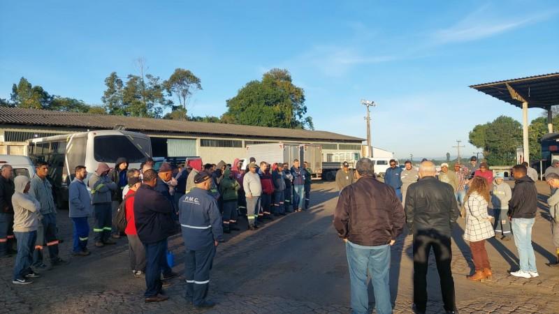Paralisação em Criciúma: pátio de máquinas fechado e atividades comprometidas nesta segunda-feira 