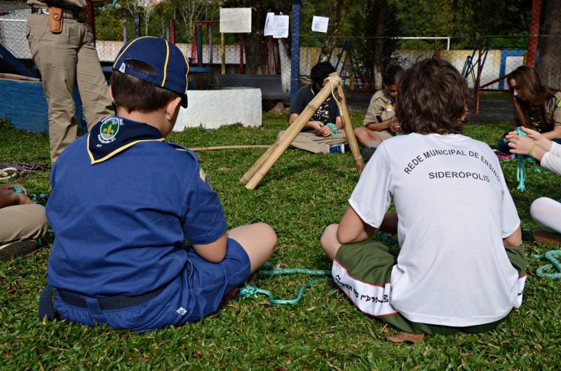 Grupo Aguaí engajado no 1º EducAção Escoteira