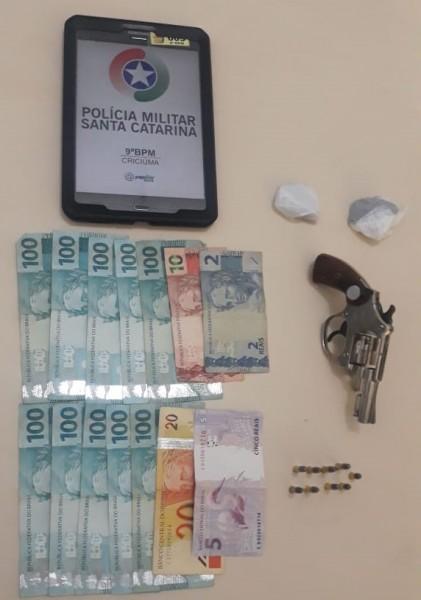Homem é preso por tráfico de drogas e posse ilegal de arma de fogo 