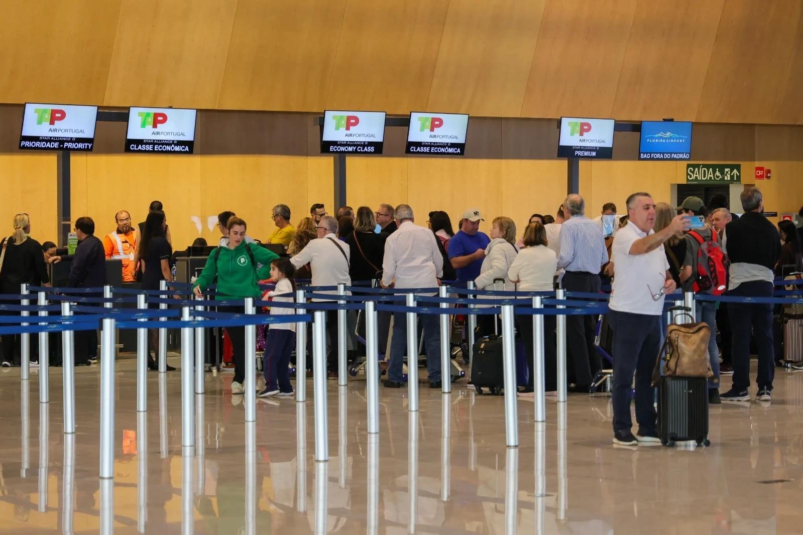 Movimento aéreo internacional em SC fica acima de 62% no primeiro semestre