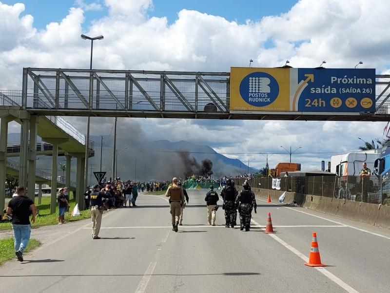 PRF informa que todos os bloqueios foram liberados em Santa Catarina