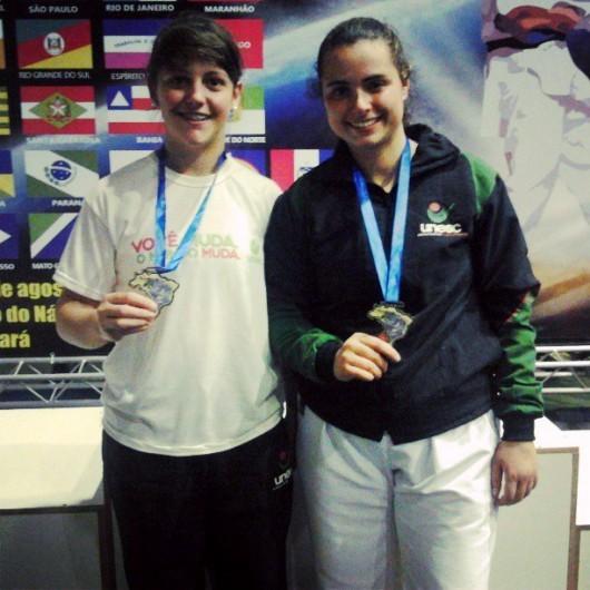 Alunas da Unesc conquistam medalhas de ouro e prata no Brasileiro Universitário de Caratê