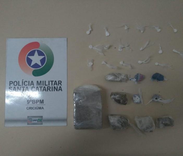 Polícia Militar apreende mais de 500 gramas de maconha em Criciúma 