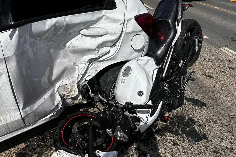 Acidente em Lauro Müller deixa motociclista gravemente ferido